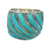 Turquoise Inlay Sterling Silver Jewelry Ring Size 4-1/2 RX86337